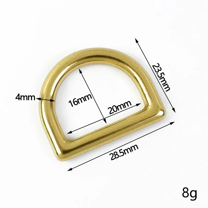 Meetee 10/300Pcs 12-45mm Brass Bag Buckles Bags Hanger O D Ring Hook Side Carabiner Rings for Dog Coller Hardware Buckle Supplies