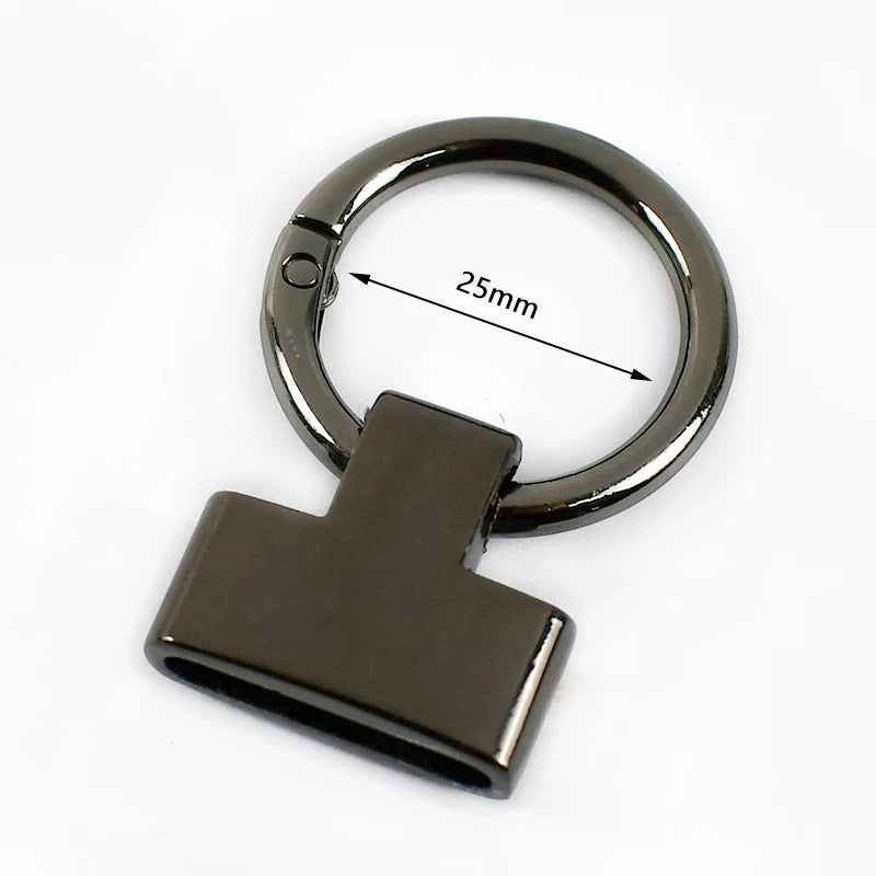 8/200Pcs 20/25mm Metal Ring Buckles Keychain Hook Bag Strap Connector Clasp Cord End Handbags DIY Sewing Hardware Accessories