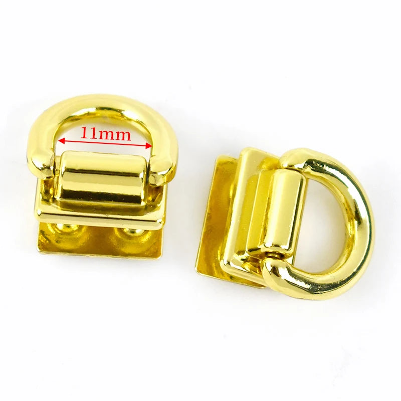 8/200Pcs D Ring Metal Bag Side Edge Hanger Buckle Bags Strap Clip Clasp for Handbag Handle Connector DIY Leather Craft
