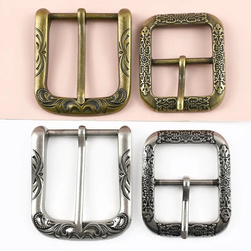 8/200Pcs 20/35/40mm Vintage Ancient Silver Brass Metal Belt Buckles Leather Waistband Adjust Pin Buckle Apparel Fastex Clasp Head