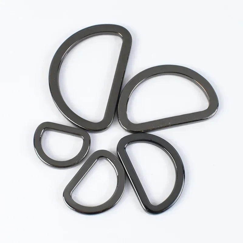 20/710Pcs 16-38mm D Rings Metal Buckles for Bag Strap Belt Loops Handbag Webbing Clasp Connector Leather Hook DIY Hardware Accessory