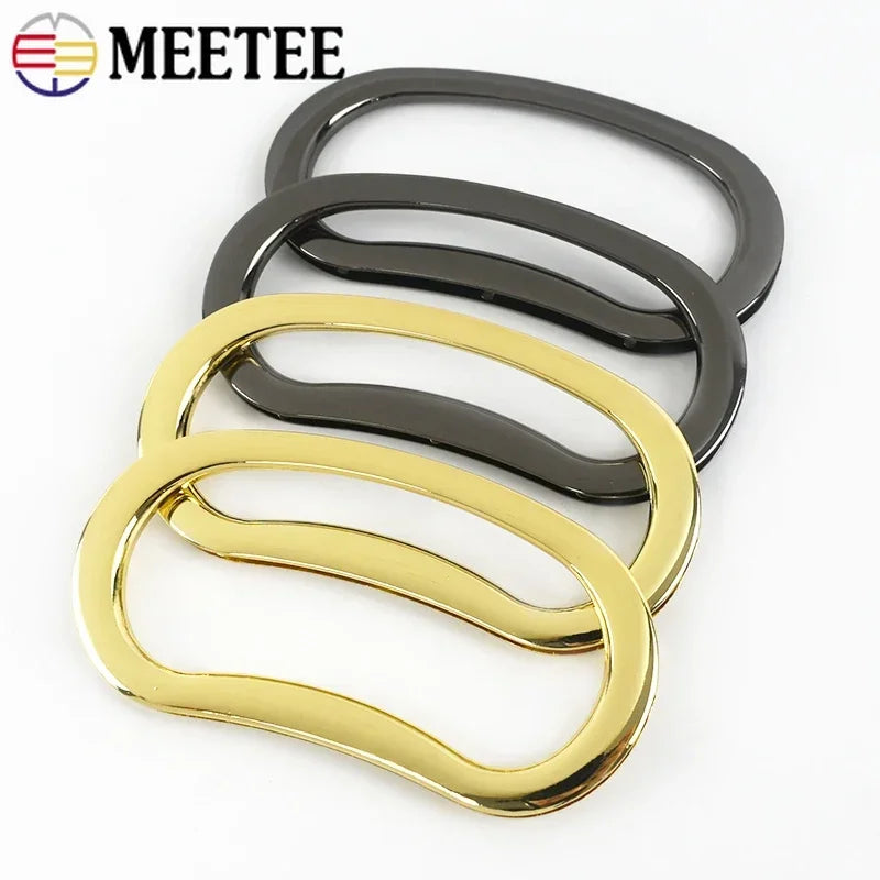 3/100pcs Oval Rings Metal Bag Handles Bags Eyelet Frame Kiss Clasp Clutch Handbag Hardware Accessories DIY Leather Crafts