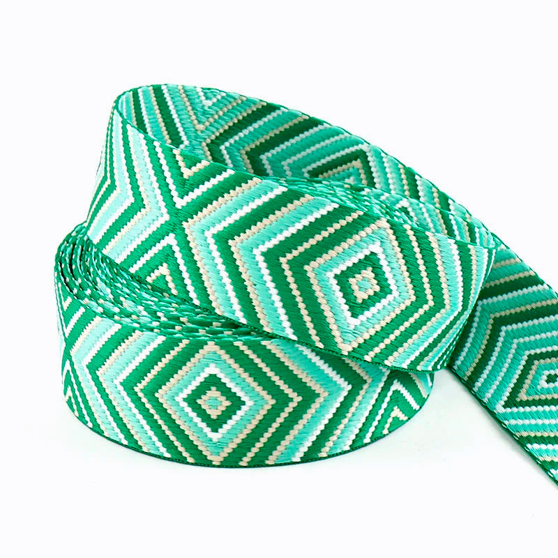 5/130Yards 38mm 2mm Thick Jacquard Webbing for Sewing Bag Canvas Ribbon Strap Backpack Decorative Lace Webbings Nylon Tapes