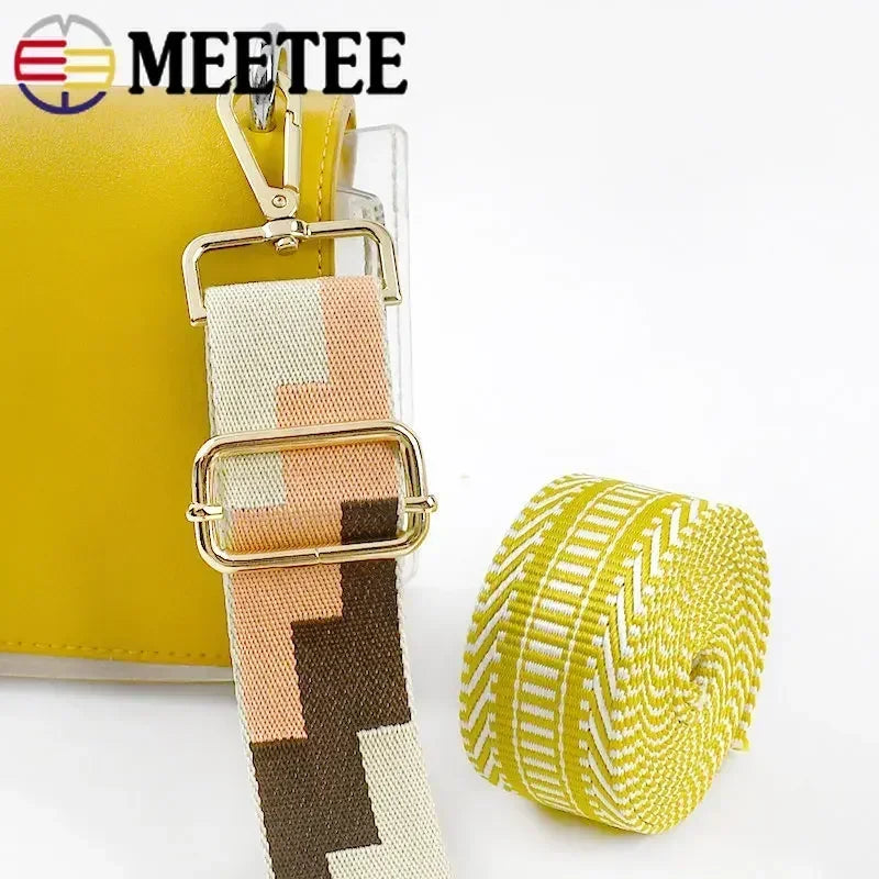 3/100Meters 38mm Thicken Polyester Jacquard Webbing Tape Luggage Decorative Belt Ribbon DIY Bags Shoulder Strap Sewing Accessories