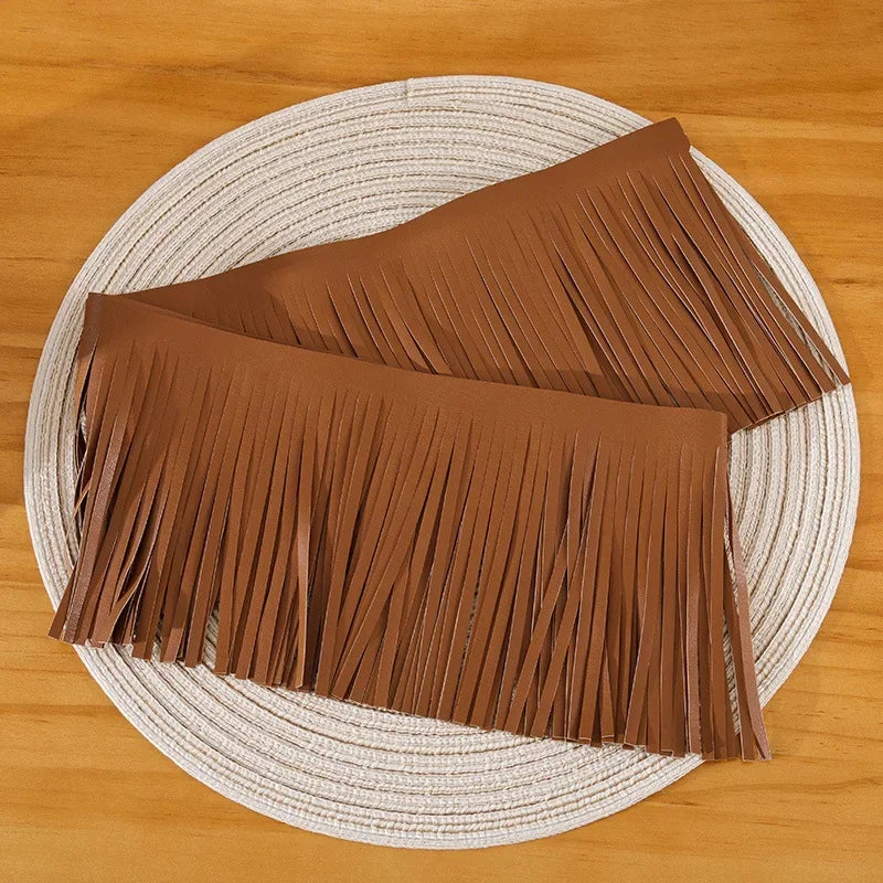 3/50Meters Meetee 10-30cmx3mm Leather Suede Tassel Fringe Lace Ribbon for Handbag Clothing Dresses Decor DIY Sewing Accessories