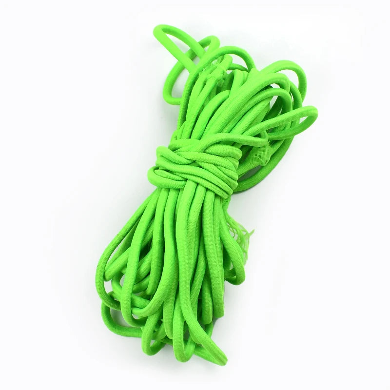 5mm Round Elastic Rope 10/300Meters Color Rubber Bands HairBand Elasticity Band Belt Drawstring Bungee Cord Sewing Supplies