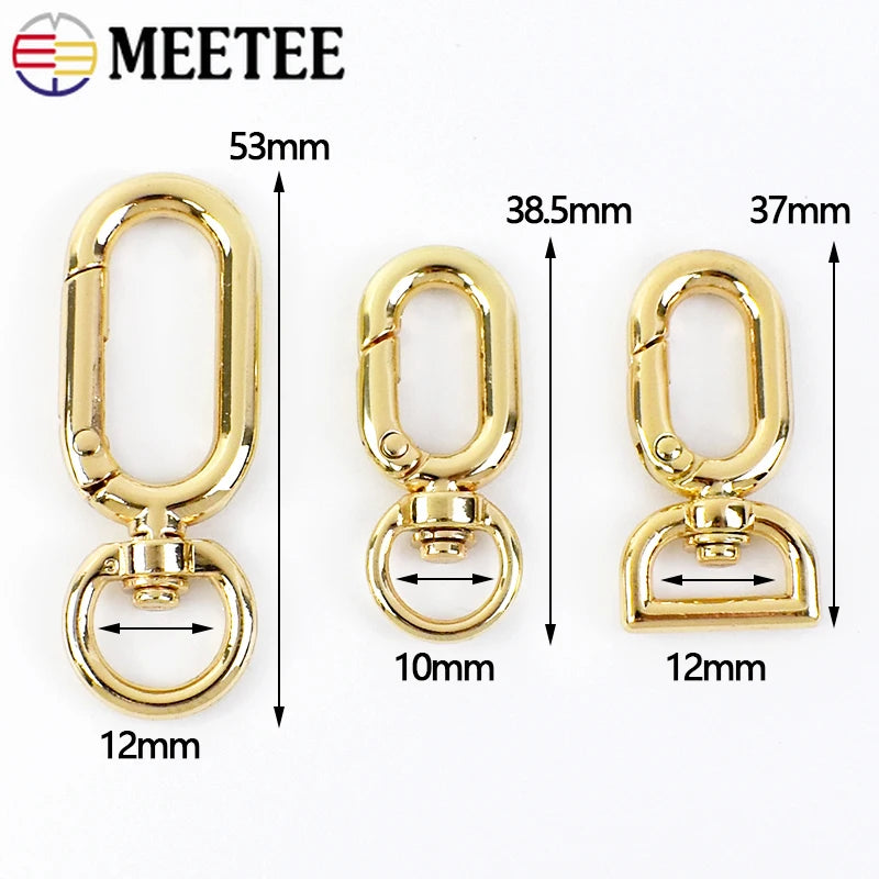 10/360Pcs Metal Buckles O Ring Swivel Lobster Clasp for Bag Strap Handbag Carbiner Clip Snap Hooks DIY Hardware Accessories