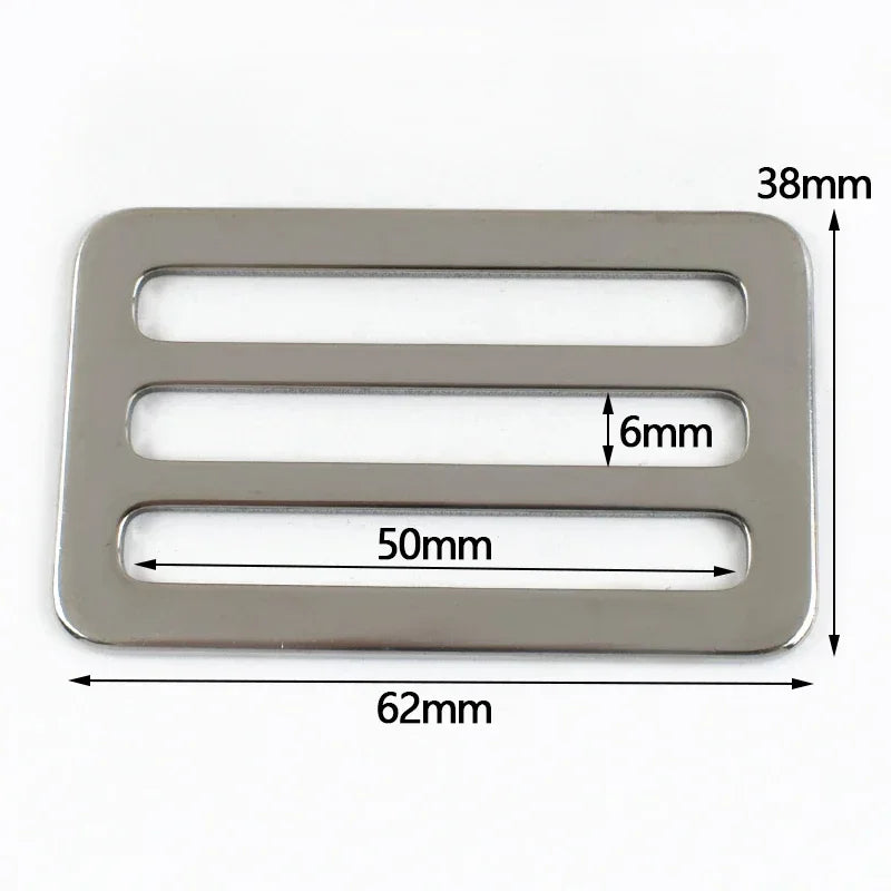 8/300Pcs 26-50mm Tri-Glide Ring Stainless Steel Buckles Webbing Strap Adjuster Clasp Hiking Bag Safety Belt Carabiner Clip Hook