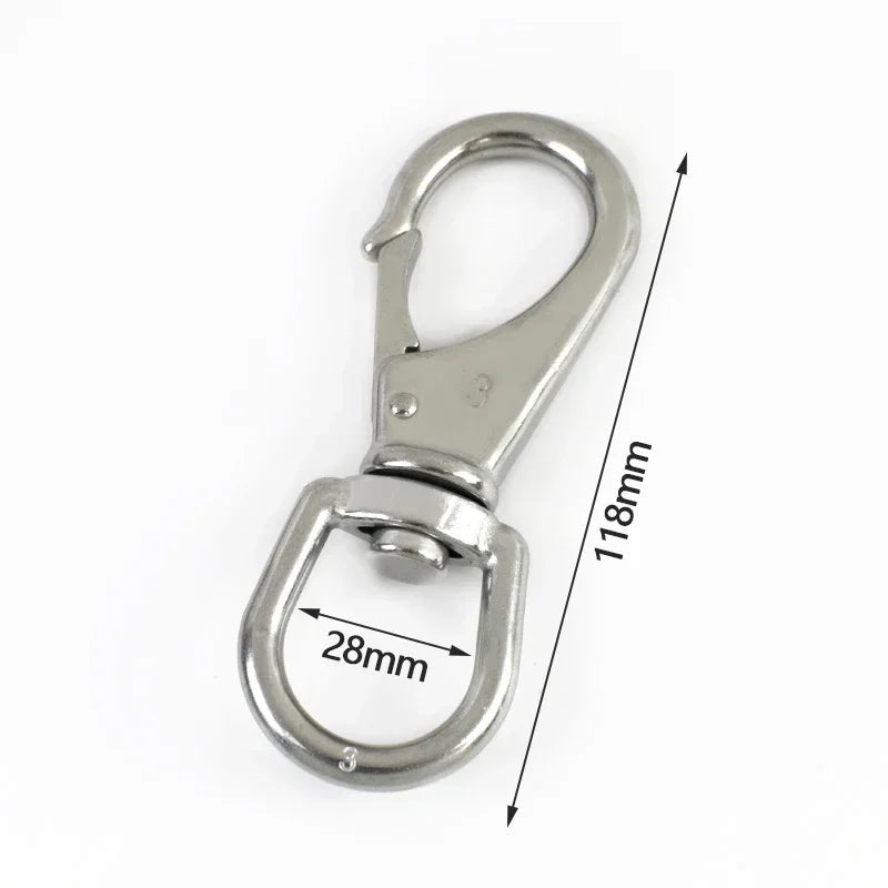 3/100Pcs 304 Stainless Steel Buckle Rotating D Ring Oval Carabiner Clip Sanp Hook Dog Collar Trigger Brass Lobster Clasp Hardware