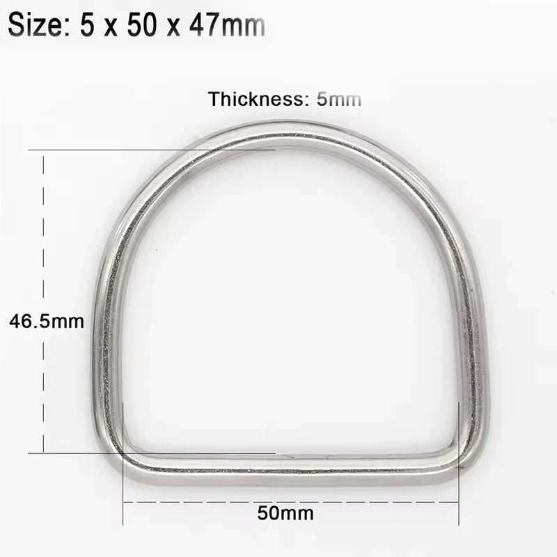 20/700Pcs 304# Stainless Steel D Ring Buckle Bag Strap Webbing Belt Buckles Pet Dog Collar Clasp DIY Bags Hardware Accessories
