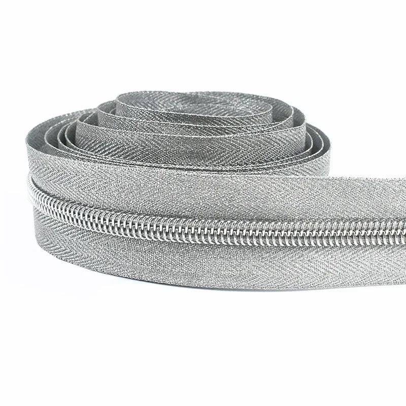 8/300Meters 5# Nylon Zippers Colorful Tooth Coil Zipper for Garment Bags Zip Tape Repair Kit DIY Clothes Tailor Sewing Accessory