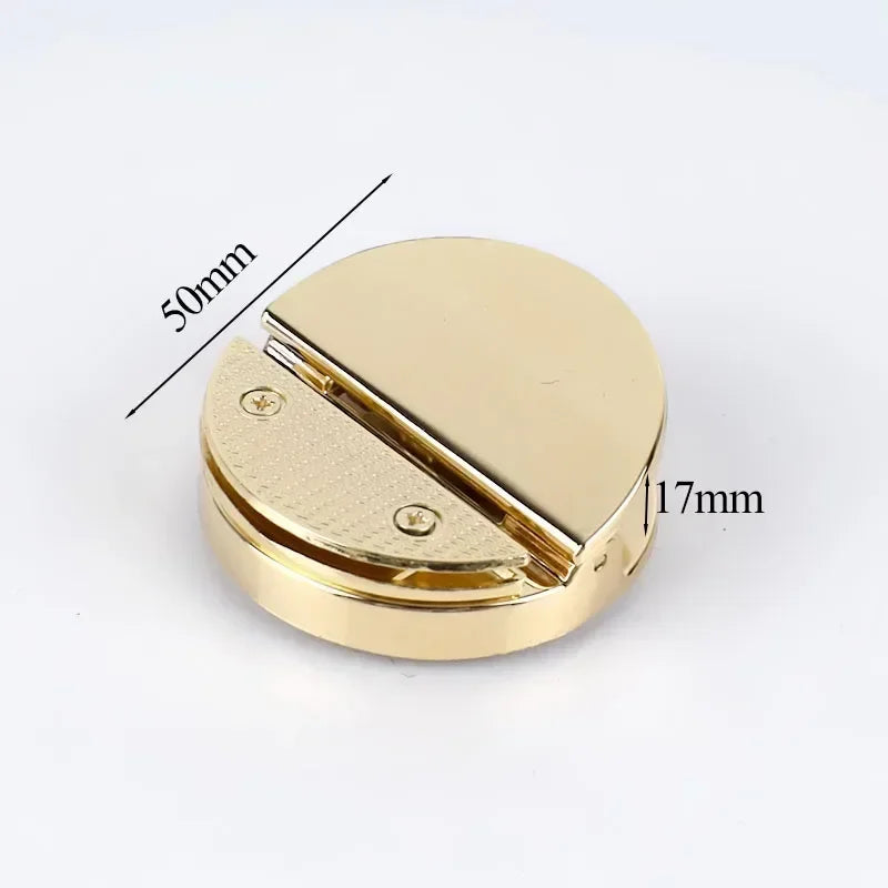 2/60Pcs Meetee Metal Clasp Turn Lock Twist Locks Round Rectangle Bag Decor Buckles DIY Handbag Purse Hardware Replace Accessories