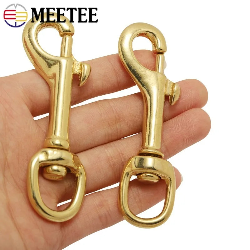 5/150Pcs Meetee 10-30mm Solid Brass Swivel Lobster Clasp Bag Strap Buckle Trigger Clip Snap Hook Dog Collar Keychain Accessories