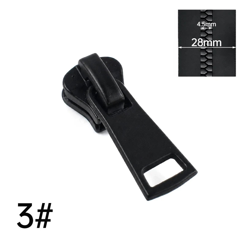 30/700Pcs Meetee 3# 5# 8# 10# 15# Resin Zipper Slider for Sewing Bag Pants Zippers Head Clothing Closure Zip Puller Repaire Kits