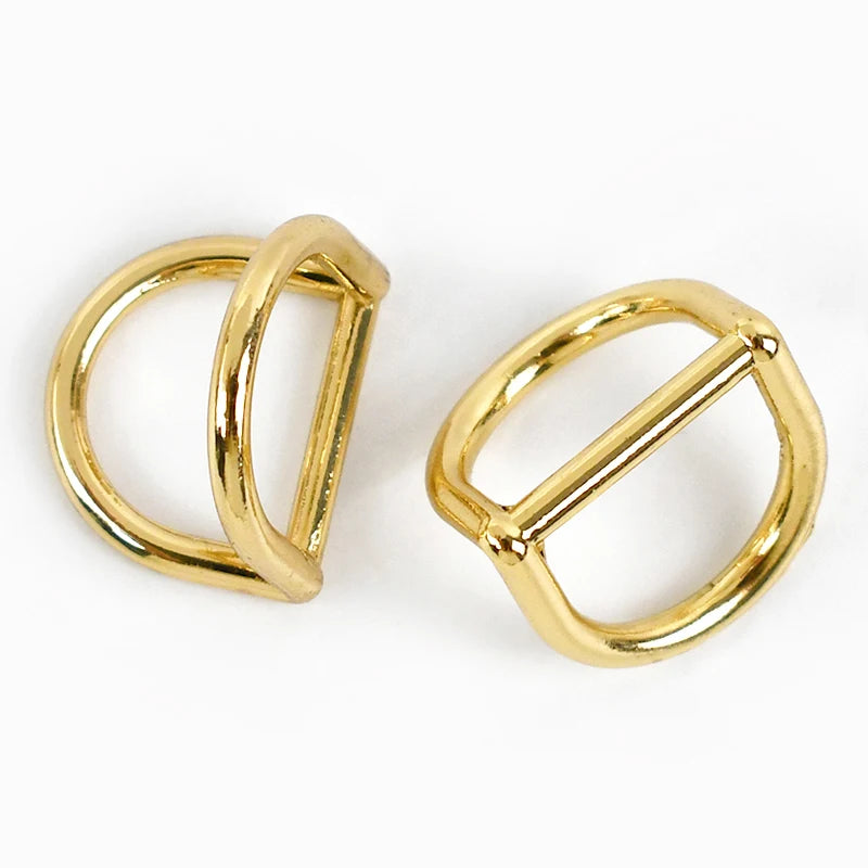 15/500Pcs 19mm Metal Double D Ring Hanger Bag Dee Buckle for Bags Belt Carabiner Clip Hook Buckles Coller Chain Connector Kits