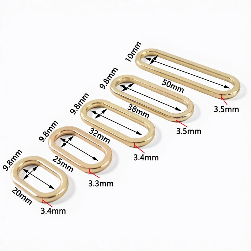 20/500Pcs 20-50mm O Ring Metal Oval Buckles Shoes Clasp Egg Buckle Bag Strap Connect Rings Adjust Hook Handbags DIY Accessories