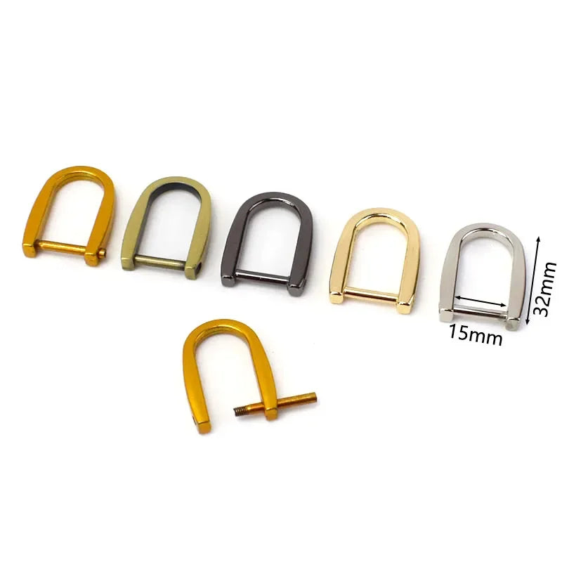 8/300pcs Meetee Detachable Screw D Buckle U Ring Metal Bag Chain Adjuster Hanger Hook Clasp Handle Connector DIY Handbag Accessories