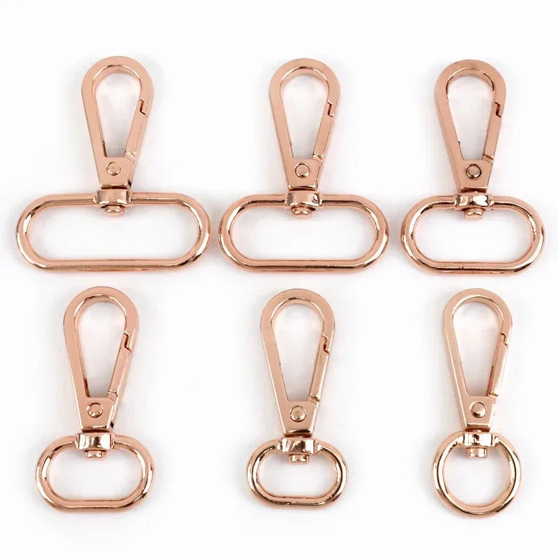 15/500Pcs Carabiner Clip Metal Buckles 13-50mm O Ring Snap Hook Dog Collar Swivel Trigger Lobster Clasp Hanger Buckle Bag Accessories
