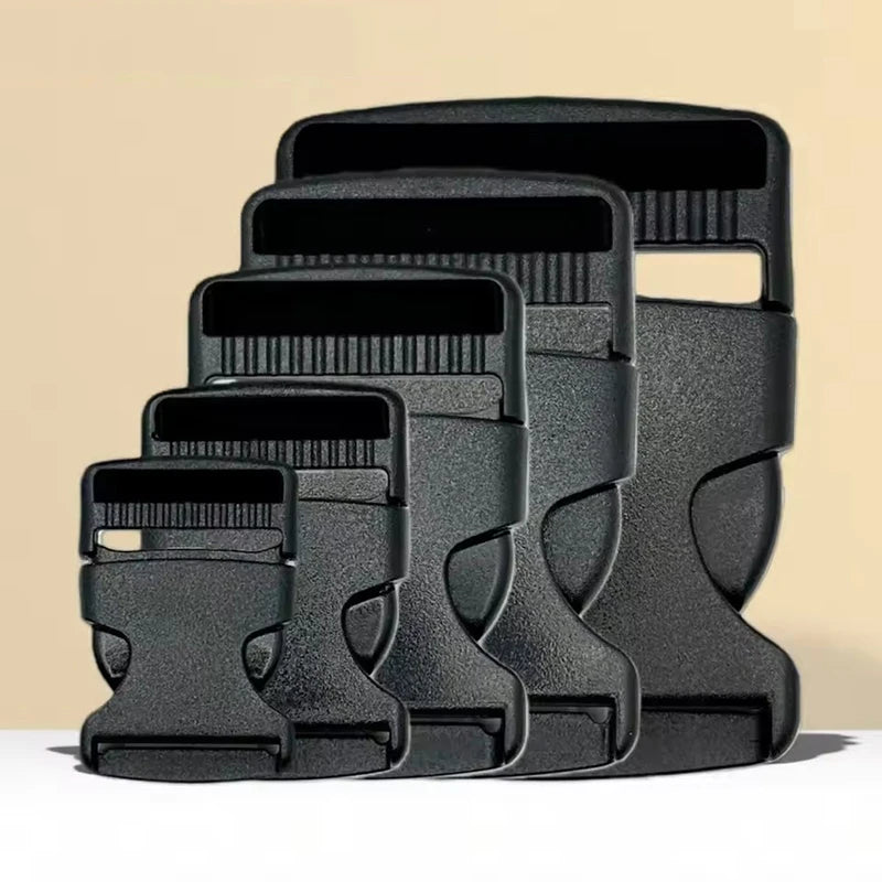 50Pcs Belt Plastic Release Buckles 10-50mm Handbag Strap Side Carabiner Clip Safety Helmet Black Adjuster Snap Hook Accessory