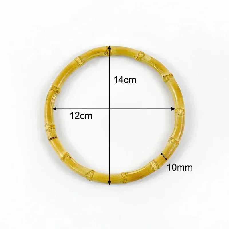 5/200Pcs 7-18cm Natural Bamboo Bag Handles Wooden Handbag Frames for Purse Replacement Handle DIY Handmade Sewing Accessories