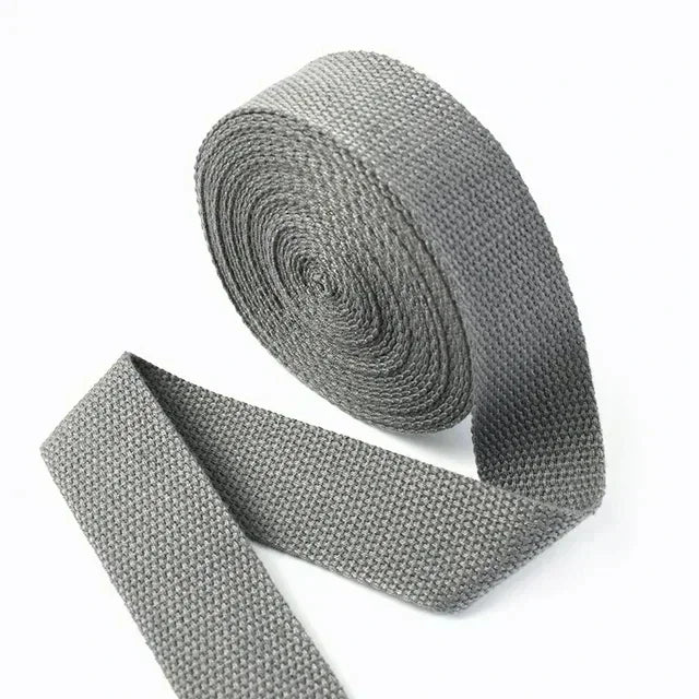 8/200Meters 20-50mm 1.3mm Thick Cotton Canvas Webbing Tape Bag Straps Backpacks Ribbons Dog Collars Clothes DIY Sewing Accessories