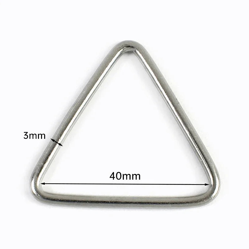 25/900Pcs 304 Stainless Steel D Ring Buckles Webbing Strap Connectors Hook Dog Collar Triangle Rings Buckle Bag Hanger Loop Clasp