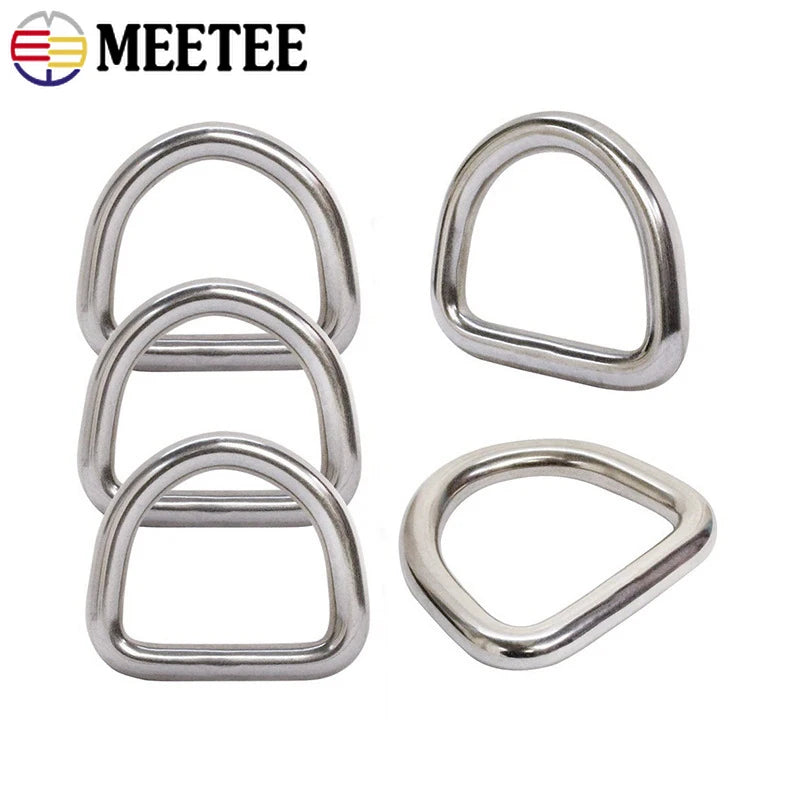 20/700Pcs 304# Stainless Steel D Ring Buckle Bag Strap Webbing Belt Buckles Pet Dog Collar Clasp DIY Bags Hardware Accessories