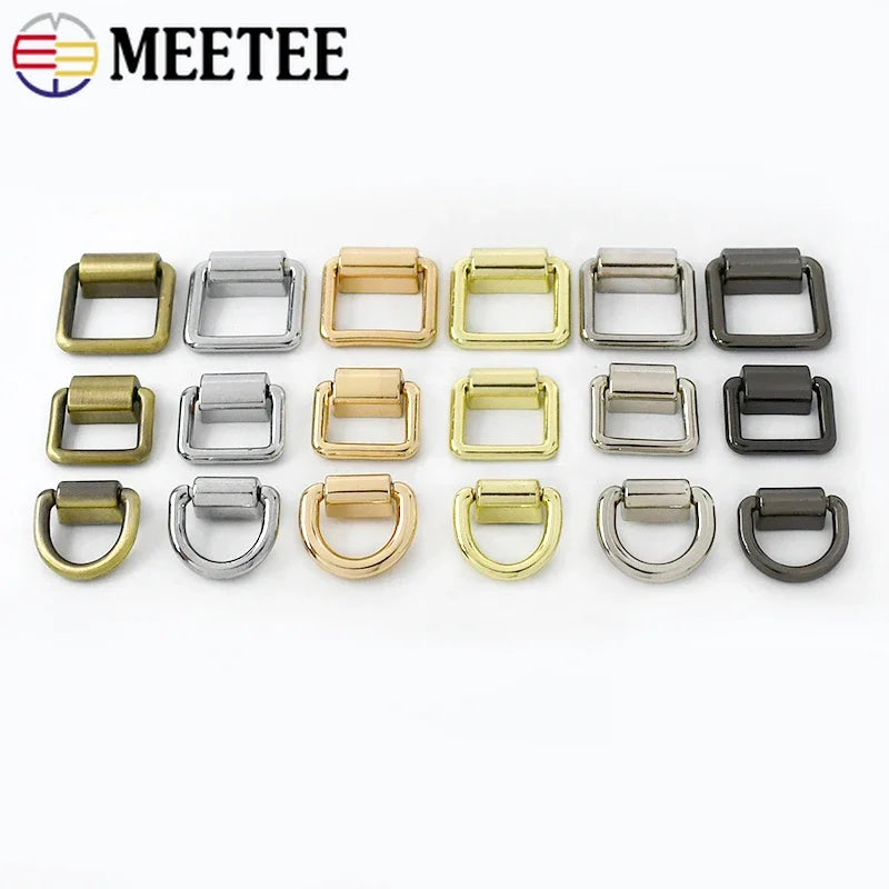 15/500Pcs Meetee 15/16/19mm Metal O D Ring Buckles Bag Strap Side Clip Hanger Clasp Chain Connection DIY Hardware Accessories