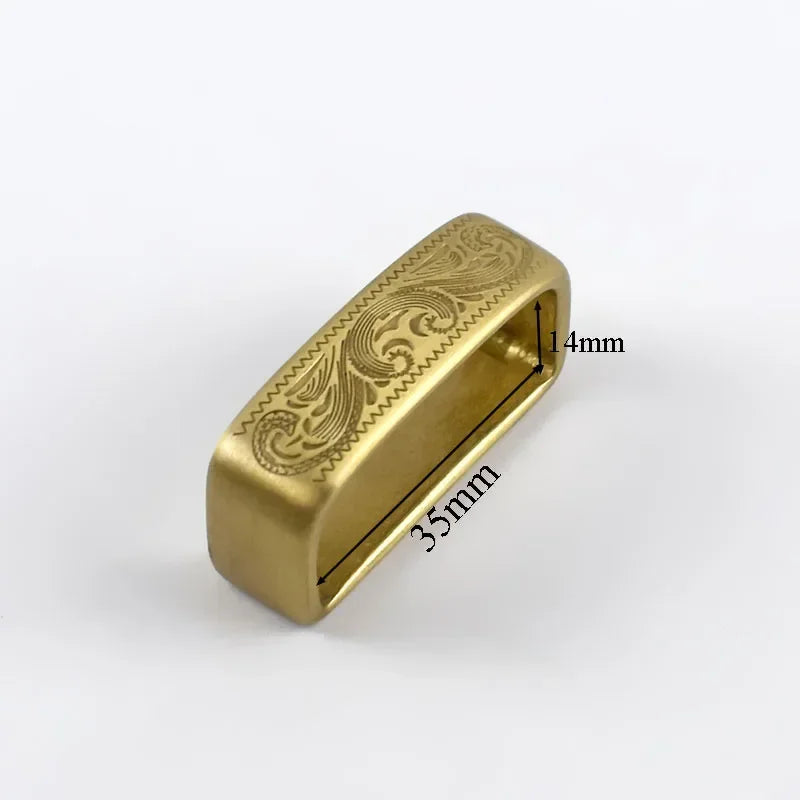 2/70Pcs Meetee 35-40mm Metal Pure Copper Belts Loops Hook Solid Brass O D Ring Belt Buckle for Men's Clothing Craft Hardware Accessories