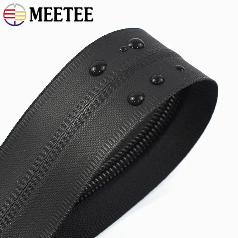 Meetee 10/320Pcs 5# Nylon Waterproof Zippers 15/18/20cm Close-End 40-150cm Open-End DIY Jacket Bag Zip Repair Sewing Accessories