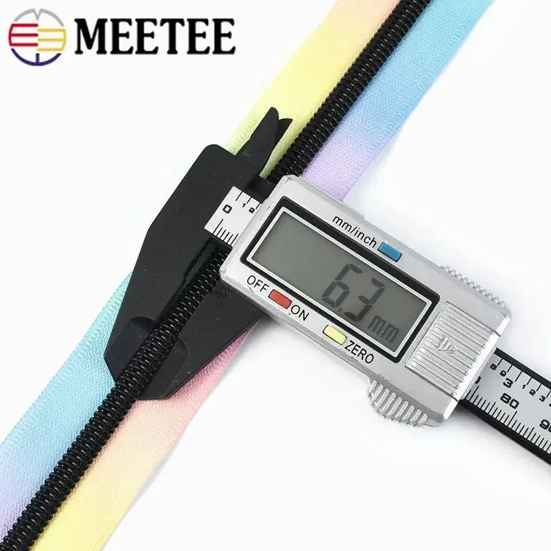3/120Meters 5# Colorful Nylon Zipper Tapes for Jacket Purse Plastic Coil Zippers Luggage Bag Zip DIY Garment Sewing Accessories