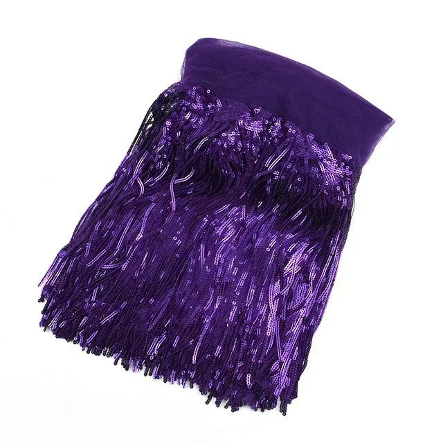 5/200Yards Meetee 10/18cm Sequin Tassel Lace Trim Fringe Trimming Ribbon for Clothing Dress Decoration DIY Sewing Accessories