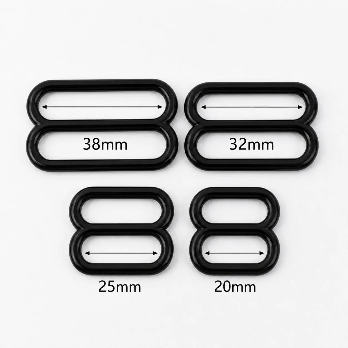 10/400Pcs 20-38mm Metal Buckles 5/10/20Pcs Tri-Glide Slider Hook Bra Shoulder Strap Adjuster Buckle Handbag Straps Repair Ring Clip Clasp