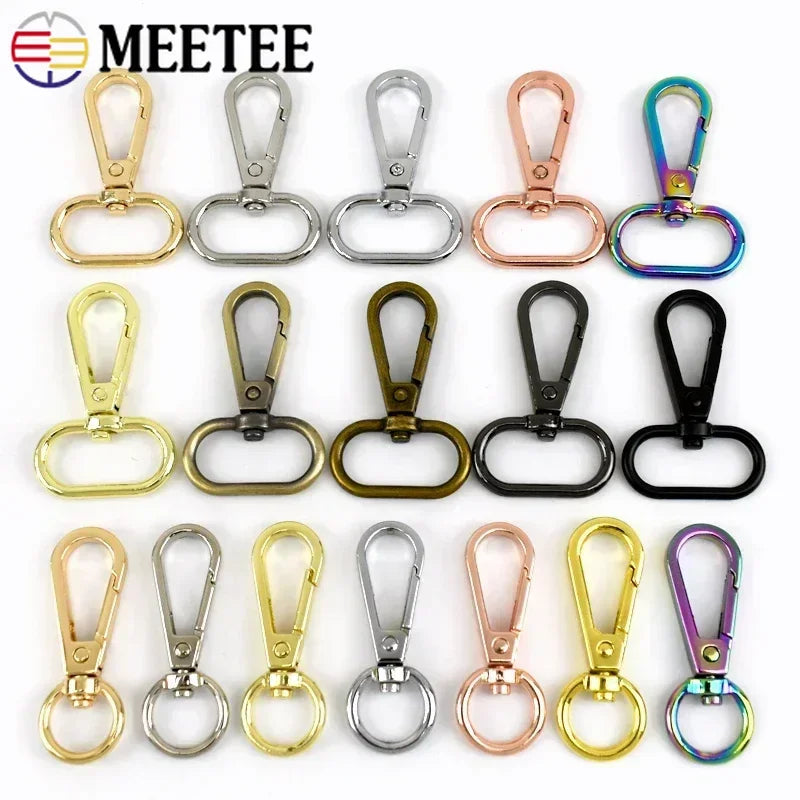 15/500Pcs Carabiner Clip Metal Buckles 13-50mm O Ring Snap Hook Dog Collar Swivel Trigger Lobster Clasp Hanger Buckle Bag Accessories
