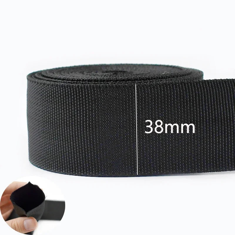 8/200Meters Meetee 20-50mm Tubular Webbing Strap Double-layer Polyester Hollow Ribbon DIY Bag Garment Backpack Sewing Accessories