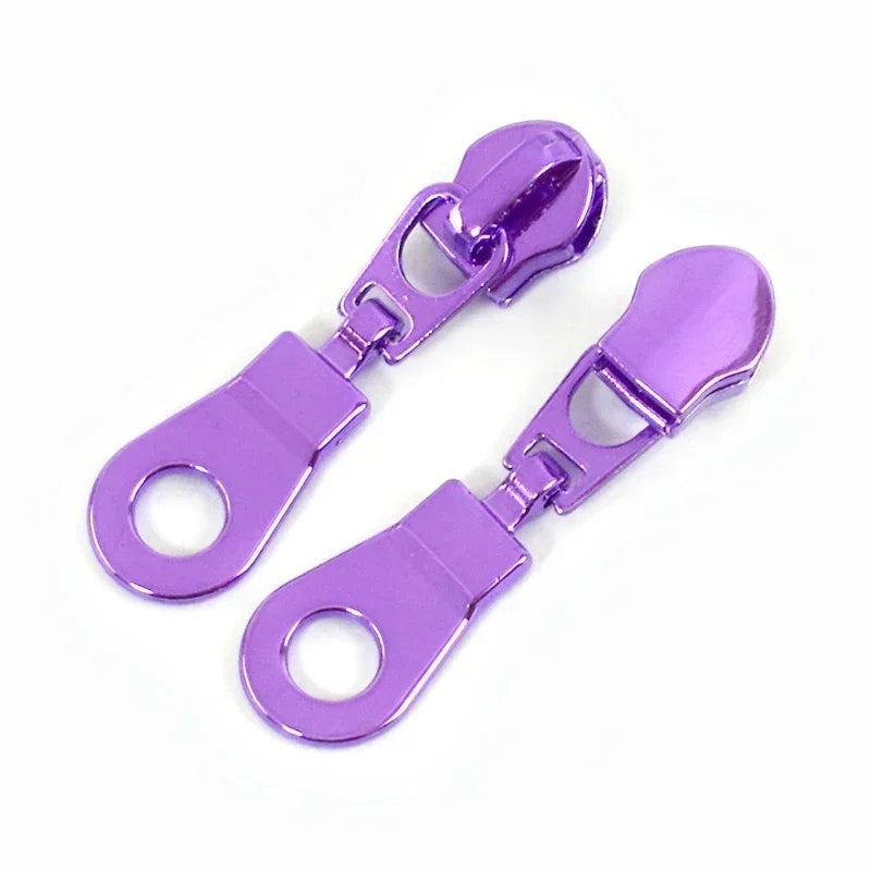 8/200Pcs 5# Zipper Slider for Nylon Zip Tapes Colorful Zips Head Bags Clothes Puller Repair Kit DIY Sewing Hardware Accessory