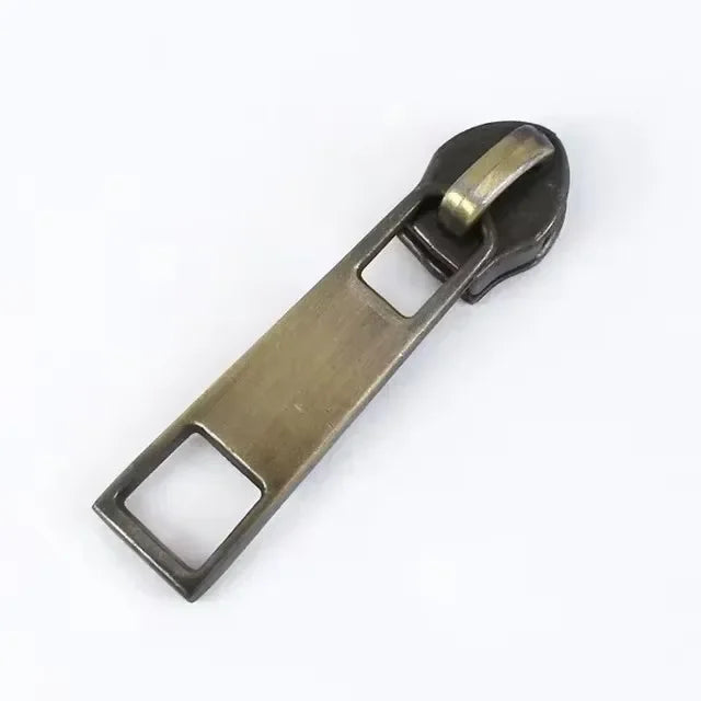 Meetee 25/500Pcs 5# Sewing Zipper Sliders for Nylon Zips Purse Zip Slider Apparel Decoration Zippers Puller Handbag Repairs Kits