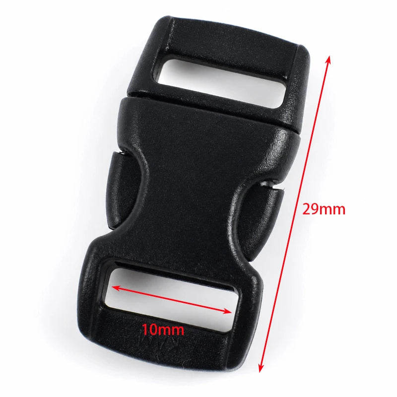 30/1000Pcs 10-38mm Black Plastic Buckles Bag Strap Side Release Buckle Dog Leash Adjust Belt Snap Button Webbing Clip Hook Fitting