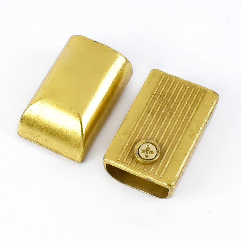 30/600Pcs Meetee Metal Zipper Pull Tail Lock Clip Buckles Rope Cord Stop Plug Head Screw DIY Bags Leather Hardware Accessories