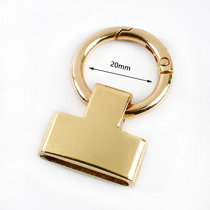 8/200Pcs 20/25mm Metal Ring Buckles Keychain Hook Bag Strap Connector Clasp Cord End Handbags DIY Sewing Hardware Accessories