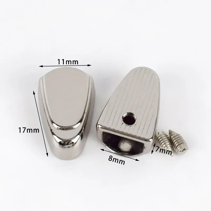 30/600Pcs Meetee Metal Zippers Tail Clip Zips Stopper Plug Head with Screw Bag Wallet Handbag Zip End Clasp DIY Hardware Accessories
