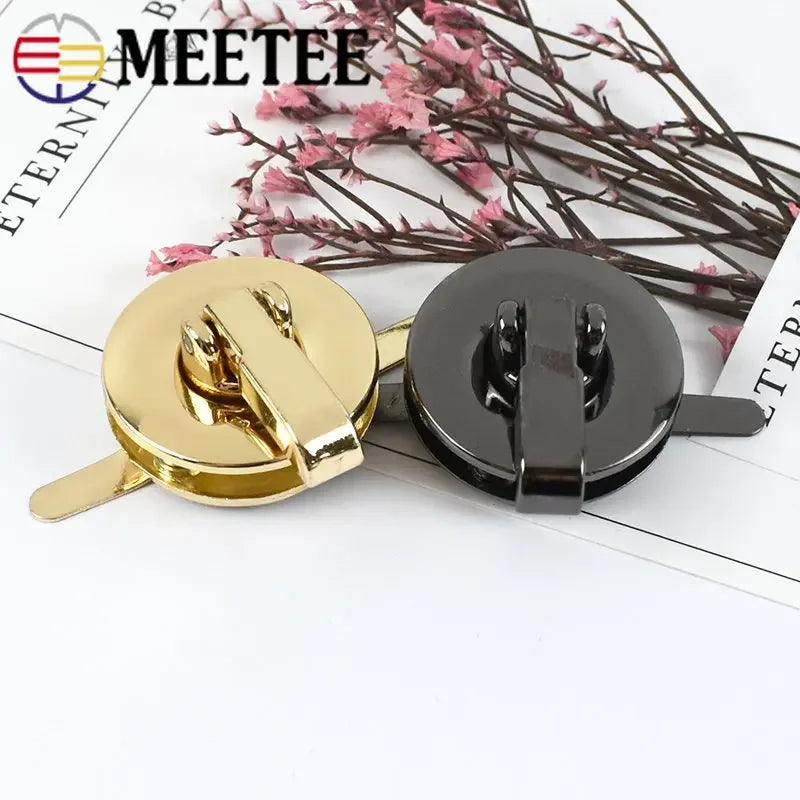 5/130Pcs Round Metal Turn Locks Snap for Handbag Women Bag Twist Lock Clasps Closure DIY Bags Hardware Accessories