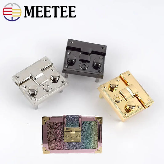 3/90Pcs Meetee Metal Bag Snap Lock Handbag Clasps Closure Buckle DIY Purse Twist Turn Locks Bags Accessories Replacement Buckles