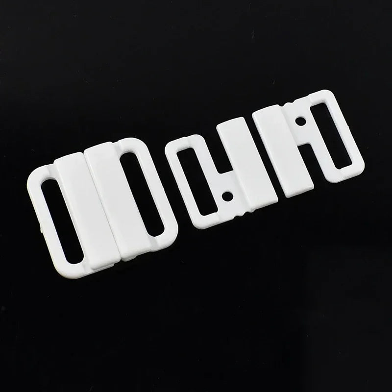 50Sets 10/15/20/25mm Plastic Bra Buckles Resin Front Closure Bikini Strap Clasp Swimwear Clip DIY Underwear Sewing Accessory
