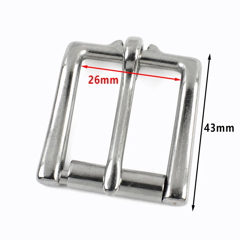 3/100Pcs 13-38mm Stainless Steel Brass Belt Roller Buckle Single Pin Heel Bar Buckles Leather Craft Bag Strap Webbing Hardware