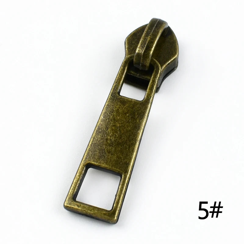 8/200 Pcs 5# Zipper Head Auto Lock for Metal or Nylon Zippers Slider Zip Repair DIY Bags Garment Zips Closure Sewing Accessories