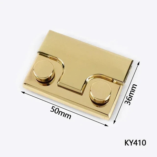 2/60Pcs Meetee Metal Clasp Turn Lock Twist Locks Round Rectangle Bag Decor Buckles DIY Handbag Purse Hardware Replace Accessories