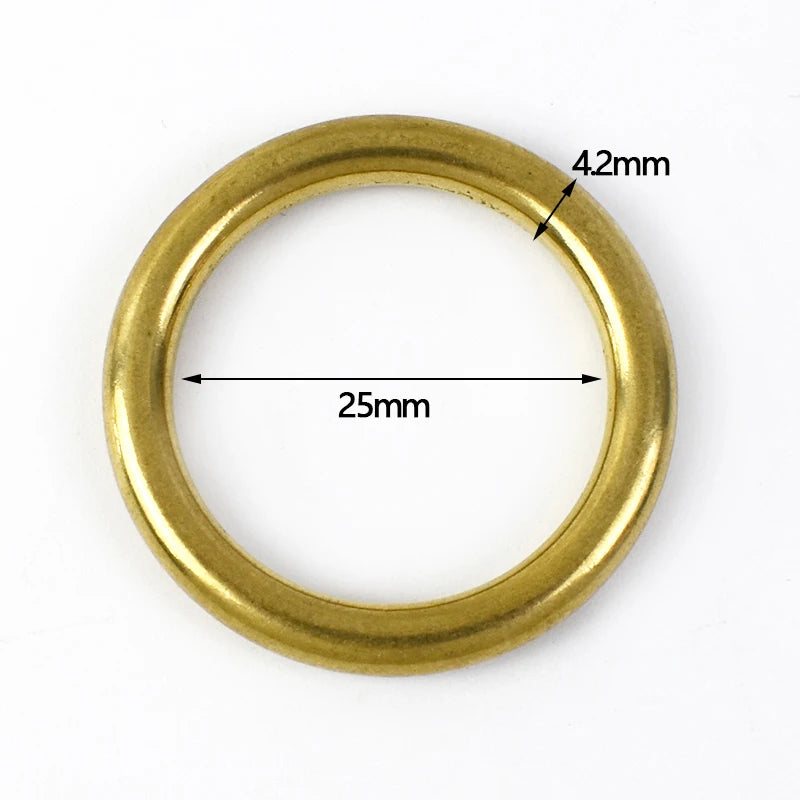 Meetee 10/300Pcs 12-45mm Brass Bag Buckles Bags Hanger O D Ring Hook Side Carabiner Rings for Dog Coller Hardware Buckle Supplies