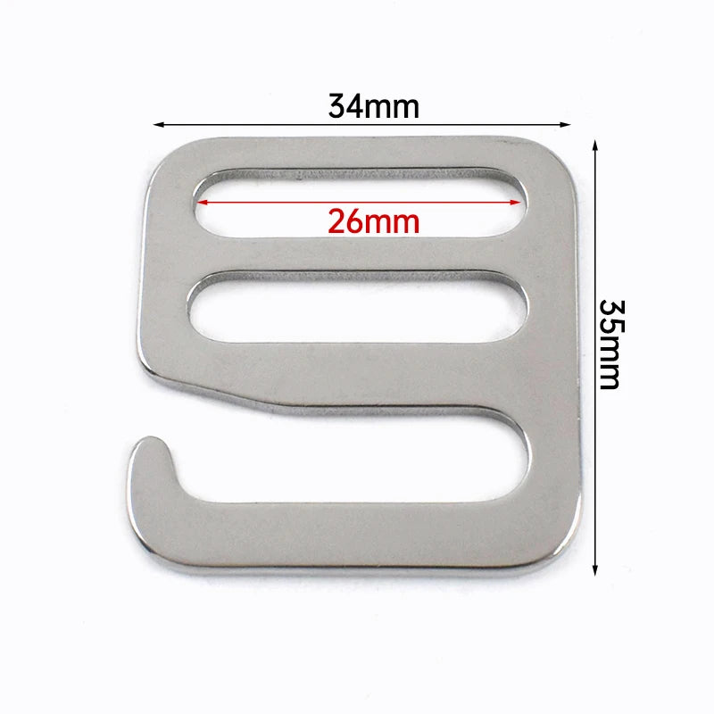 20/600Pcs 16-38mm Stainless Steel Bag Adjuster Buckle Webbing Strap Tri-Glide Slider Clasp Luggage Side Clip Hanger Hook Supplies