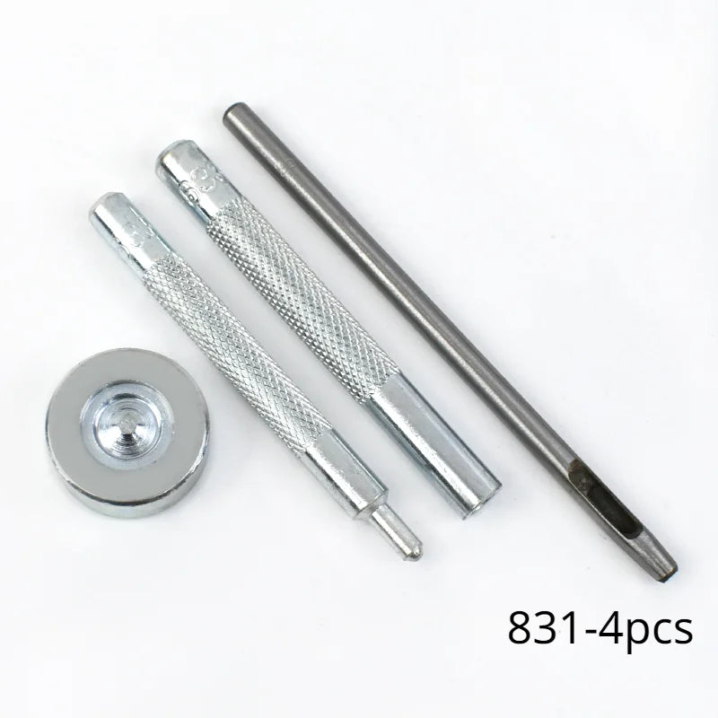 Meetee 1/30sets Snap Buttons Fastener Press Tool Kit DIY Manual Leather Craft Bag Button Buckle Installation Accessories